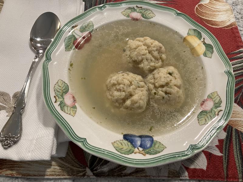 Matzo ball soup is a special favorite for Hanukkah meals. JACK CLEMONS PHOTO
